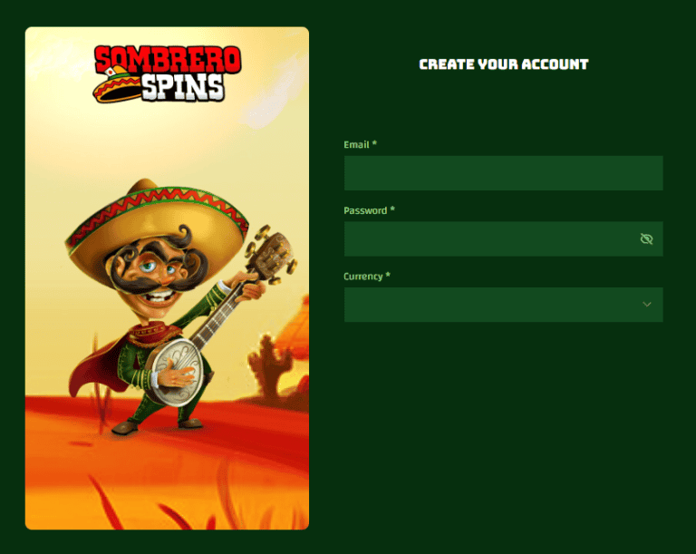 Sombrero spins casino green registration form